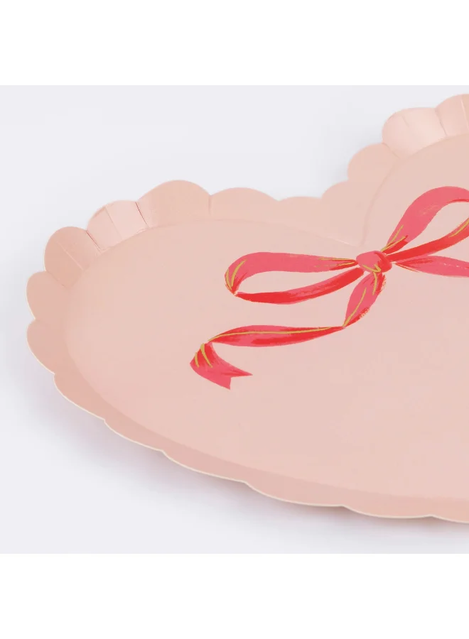 Meri Meri  Coquette Heart Plates - Pack of 8  | Best Price UAE